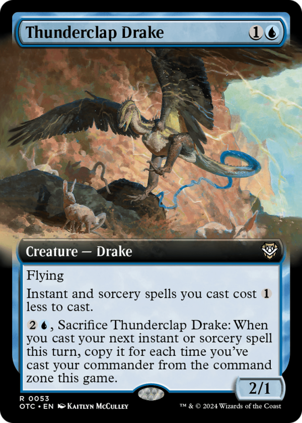 Thunderclap Drake (Extended Art) [Outlaws of Thunder Junction Commander] Sale