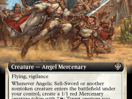 Angelic Sell-Sword (Extended Art) [Outlaws of Thunder Junction Commander] Online Sale