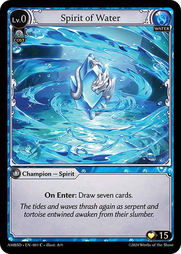 Spirit of Water (001) [Mortal Ambition Starter Decks] Sale