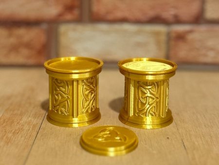 AdrenaCreative - Blood Rage: Gods of Asgard - Pedestals Card Tray (Metallic Gold) Online