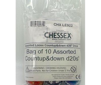 Chessex - Count Up & Down: Bag Of 10 Assorted D20 Discount