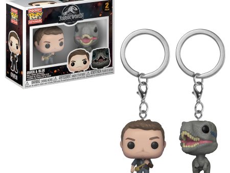 JURASIC WORLD: FK: OWEN BLUE (2 PACK) - POP! KEYCHAIN on Sale